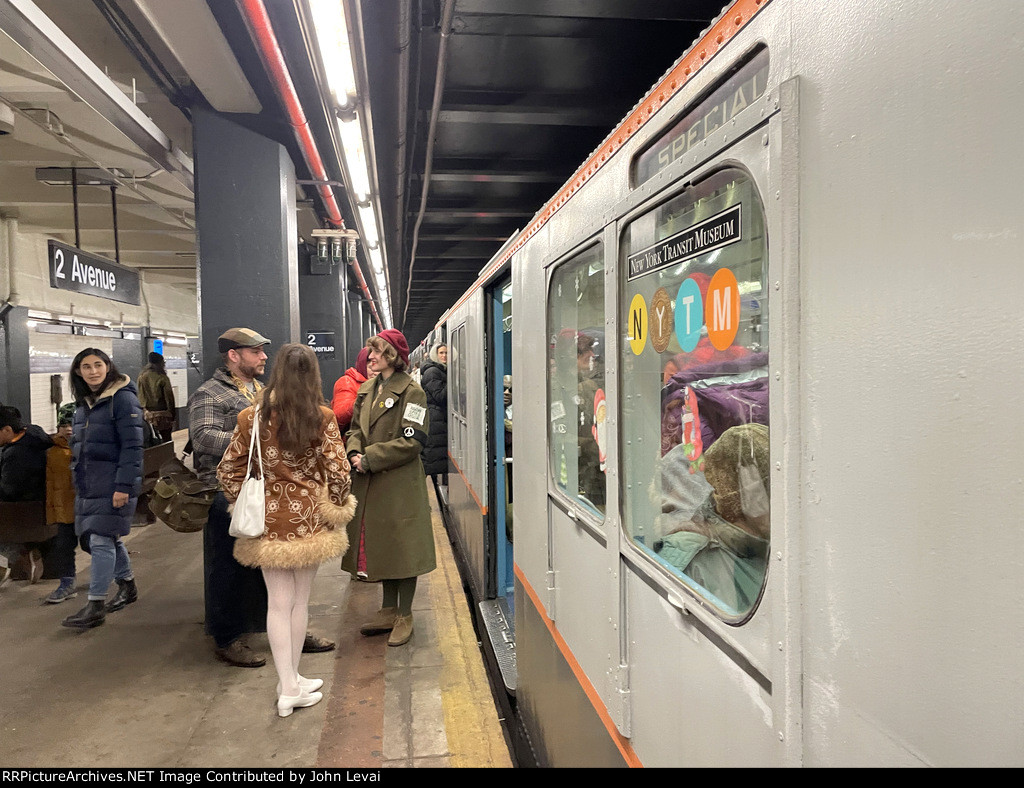 Car # 1575 at 2nd Ave Station-how about those people wearing those fancy hats 